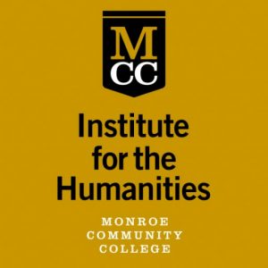 MCC shield logo with text: Institute for the Humanities, Monroe Community College