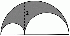 Two semicircles in a larger semicircle
