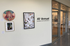Installation photograph of the 45th Annual Student Art Exhibition.