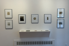 Installation view of prints and plates by Anne Havens in the Mercer Gallery.