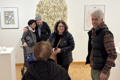 visitors enjoying opening reception for Anne Havens Exhibition.