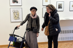 visitors enjoying opening reception for Anne Havens Exhibition.