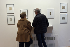 visitors enjoying opening reception for Anne Havens Exhibition.