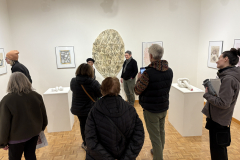 visitors enjoying opening reception for Anne havens Exhibition.