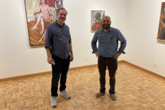 Image of artist Baxter Knowlton and his friend, MCC professor Thomas Blake.