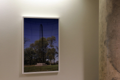 Detail image of artwork hanging in building 12 second floor. This area is known as Farrell Way. Artwork shown by Michelle Westmark Wingard.