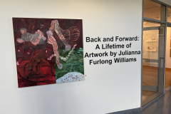 Installation view of gallery entrance for Julianna Furlong Williams.