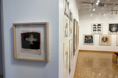 Installation view of Drawings and paintings by Julianna Furlong Williams in the Mercer Gallery.