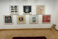 Installation view of paintings by Julianna Furlong Williams in the Mercer Gallery.