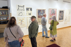 visitors enjoying opening reception for Julianna Furlong Williams Exhibition.