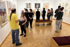 visitors enjoying opening reception for Julianna Furlong Williams Exhibition.