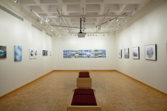 Installation shot of Margaret LeJeune Exhibition. This image includes the entire gallery, comprised of three distinct bodies of images.
