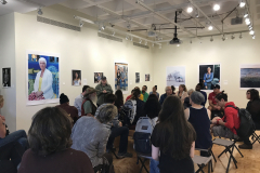 Monica Frisell lecture in the Mercer Gallery.