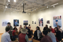 Monica Frisell lecture in the Mercer Gallery.