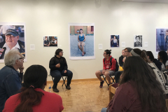 Monica Frisell lecture in the Mercer Gallery.