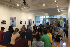 Monica Frisell lecture in the Mercer Gallery.