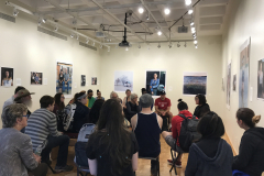 Monica Frisell lecture in the Mercer Gallery.