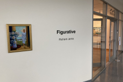 Photograph of installation in Mercer Gallery, art by Richard Jenks..