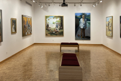 Photograph of installation in Mercer Gallery, art by Richard Jenks..