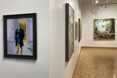 Photograph of installation in Mercer Gallery, art by Richard Jenks..
