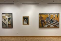 Photograph of installation in Mercer Gallery, art by Richard Jenks..