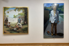 Photograph of installation in Mercer Gallery, art by Richard Jenks..