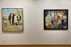 Photograph of installation in Mercer Gallery, art by Richard Jenks..