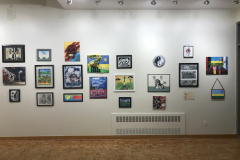 Installation shot of the galleries right wall.