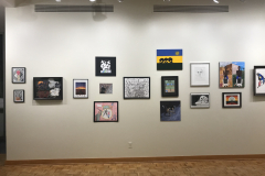 Installation shot of the galleries left wall.