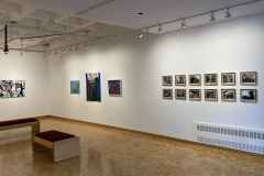 Photograph showing installation of exhibition.