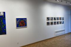 Photograph showing installation of exhibition.
