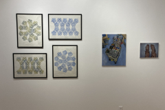 Photograph showing installation of exhibition.
