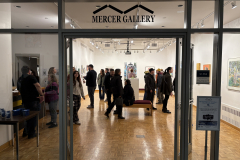 visitors enjoying opening reception for WALL\THERAPY Exhibition.