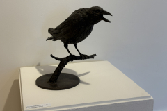 Wayne Williams installation, showing welded steel sculpture of a crow.