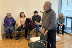 Wayne Williams lecture in the gallery.