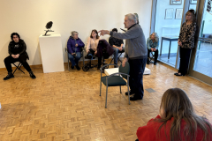 Wayne Williams lecture in the gallery.