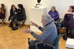 Wayne Williams lecture in the gallery.